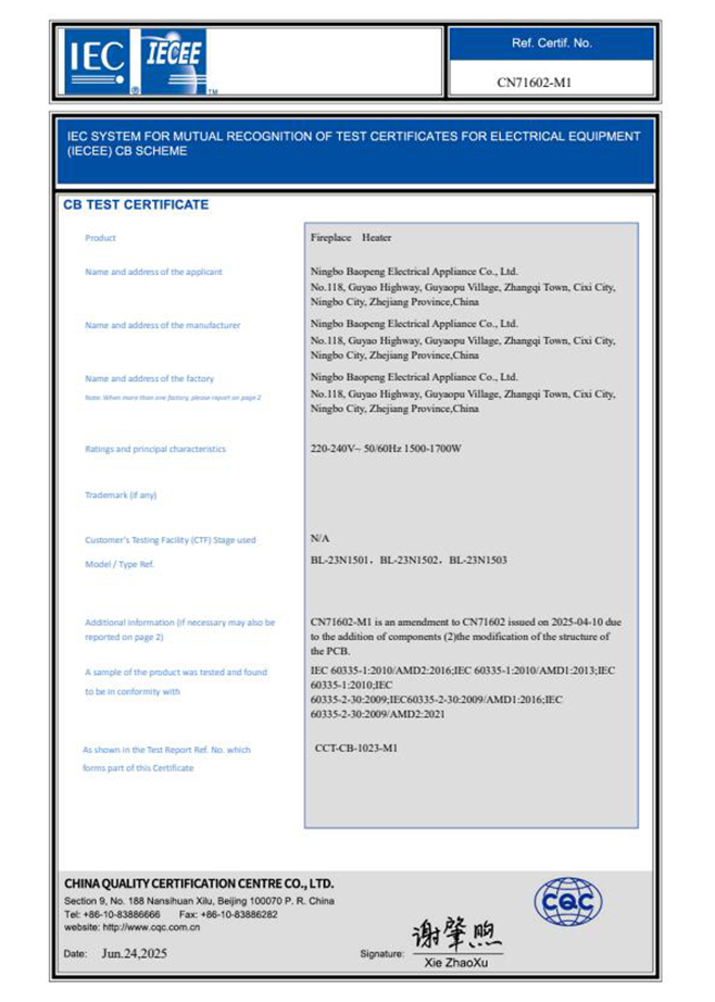 Certificado de prueba Cb
